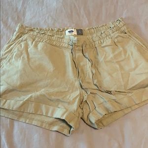 Linen Khaki Shorts